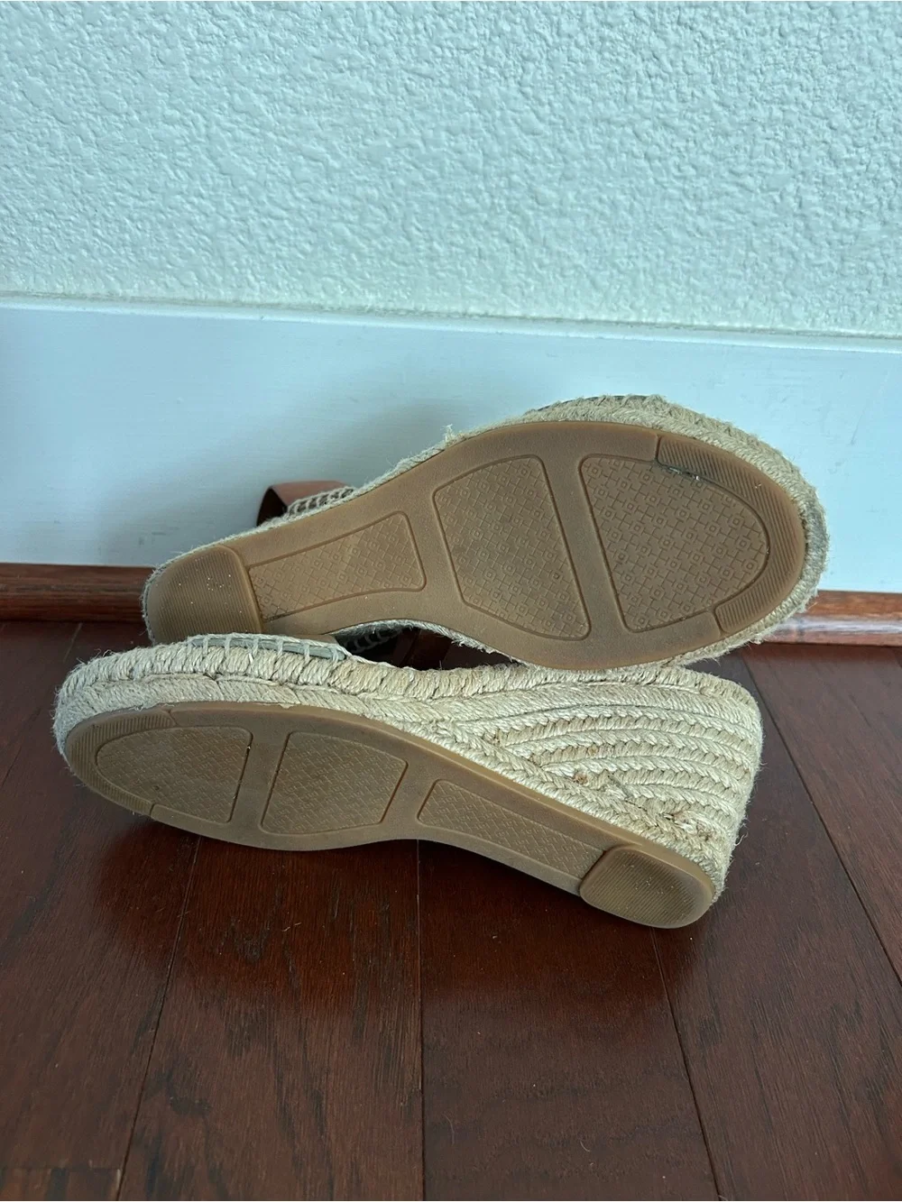 Tory Burch Bima 2 Brown and Silver pattern Espadrilles Wedge Sandals Size: 7.5 M